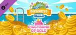 Business tour. Piggybank of gold banner image