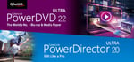 CyberLink PowerDVD 22 Ultra + PowerDirector 20 Ultra banner image