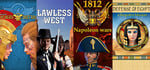 4 in 1 Lawless West+1812: Napoleon Wars+Defense of Roman Britain+Defense of Egypt: Cleopatra Mission banner image