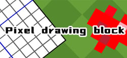 Pixel drawing block header banner