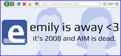 Emily is Away <3 header banner