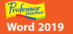 Professor Teaches Word 2019 header banner