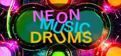 Neon Music Drums header banner
