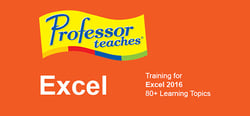 Professor Teaches Excel 2016 header banner