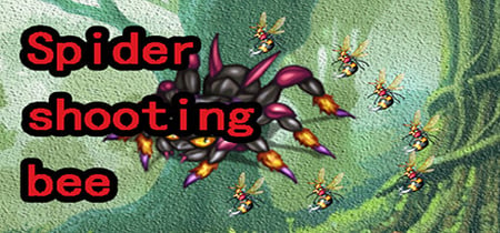 Spider shooting bee banner