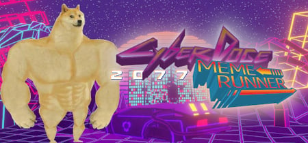 Cyber-doge 2077: Meme runner banner