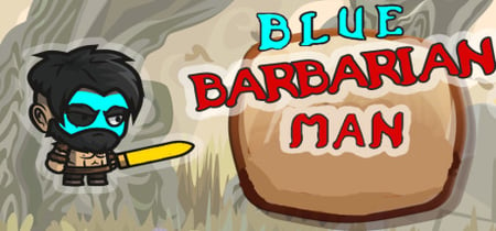 Blue Barbarian Man banner