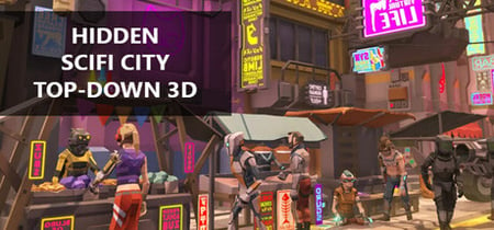Hidden SciFi City Top-Down 3D banner