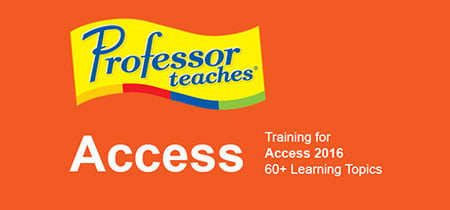 Professor Teaches Access 2016 banner