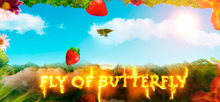 Fly of butterfly banner