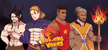 Burning Horns: A Bara Isekai JRPG banner