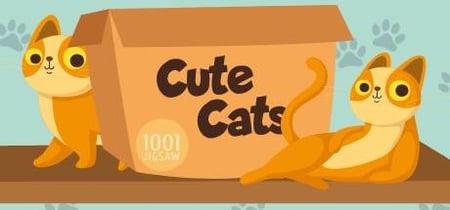 1001 Jigsaw. Cute Cats banner