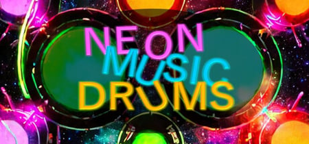 Neon Music Drums banner