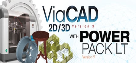 Punch! ViaCAD 2D/3D v9 + 3D Printing PowerPack LT banner