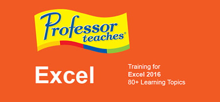 Professor Teaches Excel 2016 banner