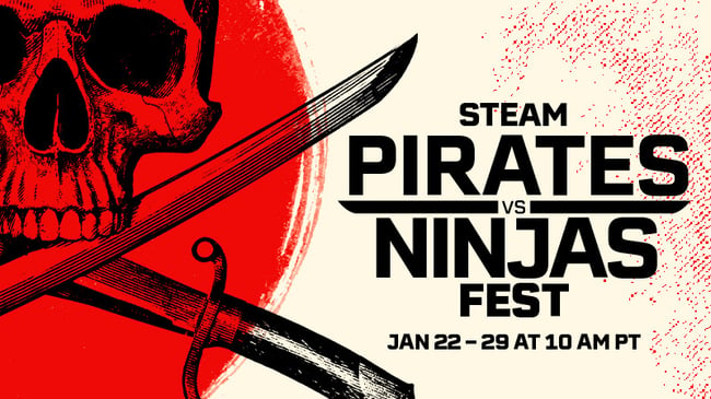 Pirates vs Ninjas Fest Steam Sale Banner (2024)