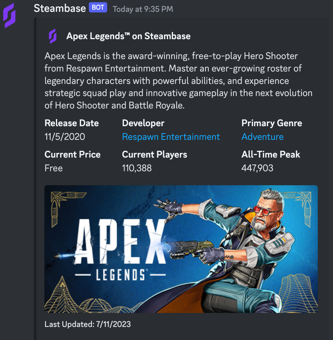 Add Free Games On Steam Discord Bot