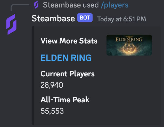 Add Game stats Discord Bot